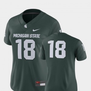 Green 2018 Game College Football #18 For Women MSU Jersey 564798-599