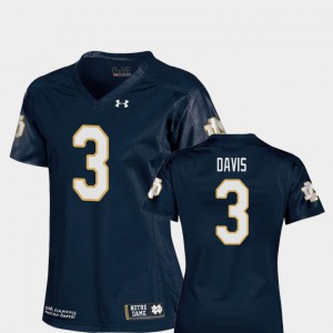 #3 Replica Navy For Women's Avery Davis Notre Dame Jersey College Football 997032-410