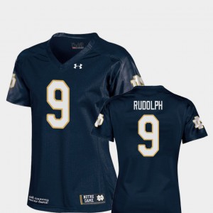 #9 Replica Navy Kyle Rudolph Notre Dame Jersey For Women College Football 387897-864