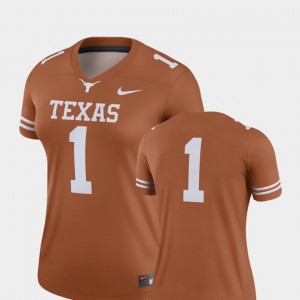 Finished Replica #1 College Football Texas Orange Texas Jersey Womens 917929-166