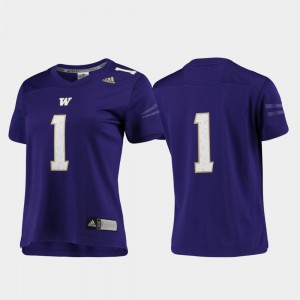Football #1 Purple Washington Jersey Replica For Women 674588-955