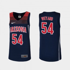 Kids Matt Weyand Arizona Jersey Replica #54 College Basketball Navy 295056-321