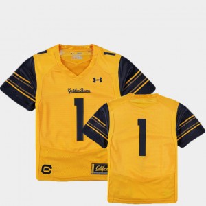 Youth Finished Replica #1 Gold Cal Bears Jersey College Football 682086-541
