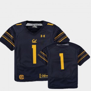 Cal Bears Jersey Navy College Football #1 Finished Replica For Kids 330345-437