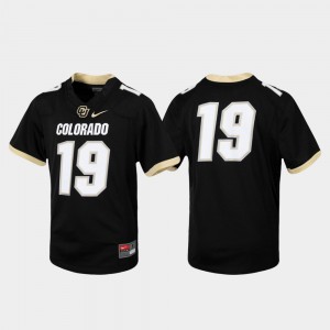Colorado Jersey Youth(Kids) Replica College Football #19 Black 457218-798