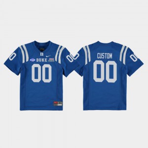 #00 College Football Game Royal 2018 Independence Bowl For Kids Duke Customized Jerseys 553942-765