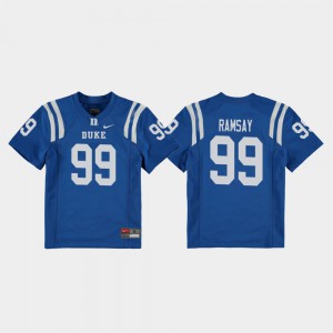 Replica Youth Royal #99 Mike Ramsay Duke Jersey College Football 100863-788