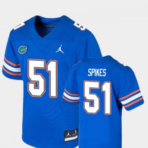 #51 Royal Game College Football For Kids Brandon Spikes Gators Jersey 542390-133