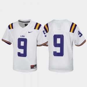 White For Kids LSU Jersey Football #9 Untouchable 908156-731