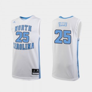 White Replica For Kids Caleb Ellis UNC Jersey #25 College Basketball 581350-449