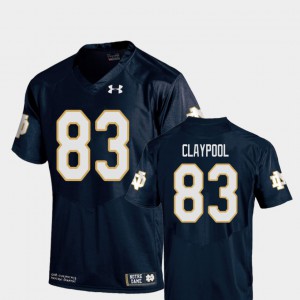College Football #83 Replica Navy Youth Chase Claypool Notre Dame Jersey 526767-550