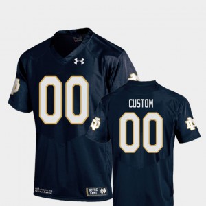 Replica Navy #00 College Football Youth(Kids) Notre Dame Customized Jerseys 205256-770