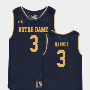 College Basketball Special Games Navy D.J. Harvey Notre Dame Jersey Replica #3 Youth 137221-726