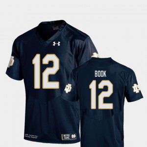 Ian Book Notre Dame Jersey College Football Youth #12 Navy Replica 436297-252
