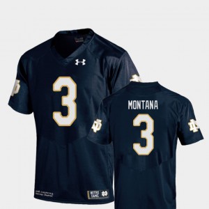 College Football Replica Joe Montana Notre Dame Jersey Kids #3 Navy 121176-856