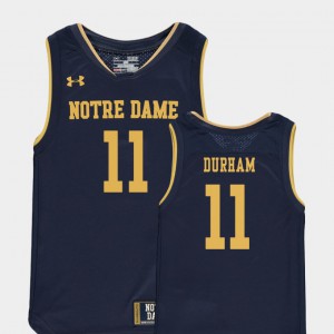 Navy College Basketball Special Games #11 Replica Juwan Durham Notre Dame Jersey Youth(Kids) 672019-527