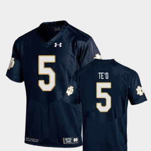 Youth(Kids) College Football Navy Replica Manti Te'o Notre Dame Jersey #5 904579-704