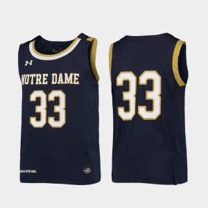 Replica College Basketball Notre Dame Jersey For Kids #33 Navy 807296-401