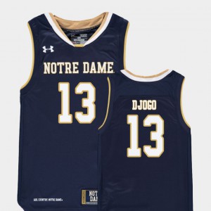 Kids Navy College Basketball #13 Nikola Djogo Notre Dame Jersey Replica 364475-727