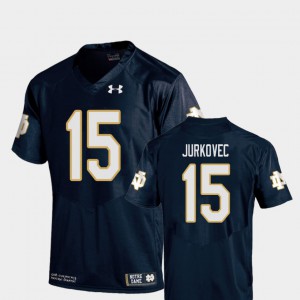 #15 College Football Phil Jurkovec Notre Dame Jersey For Kids Replica Navy 951881-799