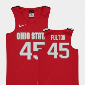Replica Connor Fulton OSU Jersey Red Kids #45 College Basketball 137715-889