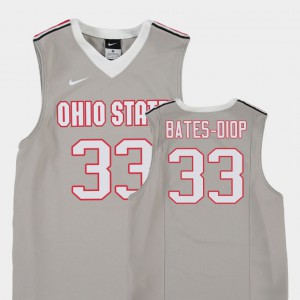 Replica College Basketball Gray #33 Keita Bates-Diop OSU Jersey Kids 429701-286