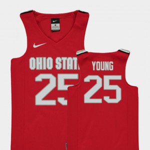 Kyle Young OSU Jersey Youth(Kids) Replica College Basketball Red #25 132643-338