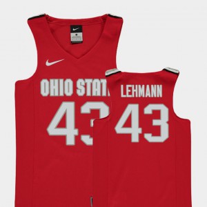 Replica Matt Lehmann OSU Jersey #43 Kids College Basketball Red 319897-749