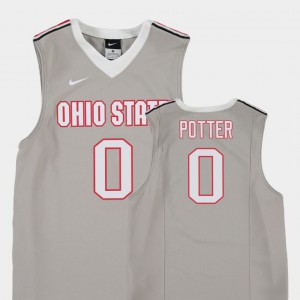 #0 Youth(Kids) College Basketball Micah Potter OSU Jersey Gray Replica 196744-222