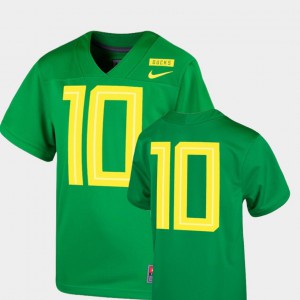 Apple Green Football Game #10 Oregon Jersey 2018 Mighty Oregon For Kids 205165-402
