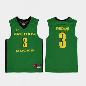 Kids College Basketball Green Payton Pritchard Oregon Jersey Replica #3 619420-643