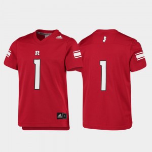 #1 Rutgers Jersey Replica Youth Scarlet College Football 174696-418