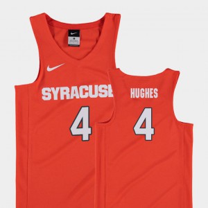 Elijah Hughes Syracuse Jersey College Basketball #4 For Kids Orange Replica 314283-584