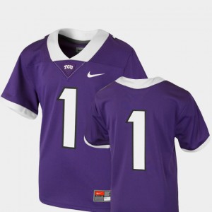 College Football Purple For Kids #1 Team Replica TCU Jersey 687311-906