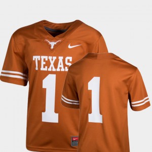 Youth Team Replica #1 Texas Orange Texas Jersey College Football 840870-111