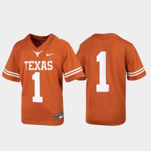 Untouchable Football #1 Texas Orange Youth Texas Jersey 287477-826