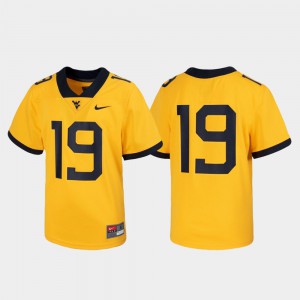 For Kids Gold WVU Jersey #19 Football Untouchable 591067-245