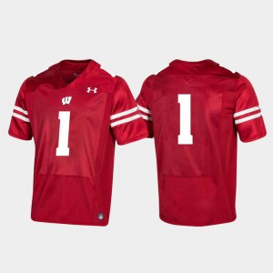 Replica #1 Wisconsin Jersey Youth(Kids) Red Football 2019 284878-875